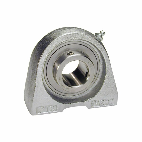 Iptci Tap Base Pillow Block Ball Brg Unit, 1.6875 in Bore, Nkl Plated Hsg, Stainless Insert, Set Screw SUCNPPA209-27